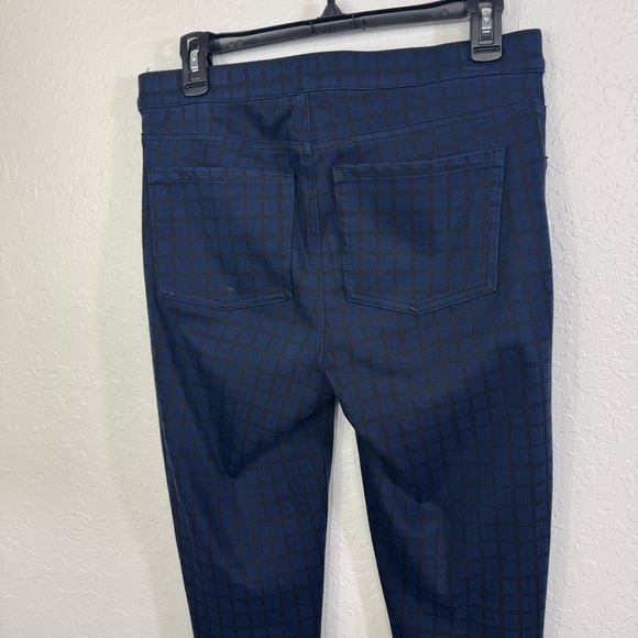 SPANX pants Jean-ish large pull on checkered‎ ankle leggings Blue Skinny Pants - Picture 7 of 9